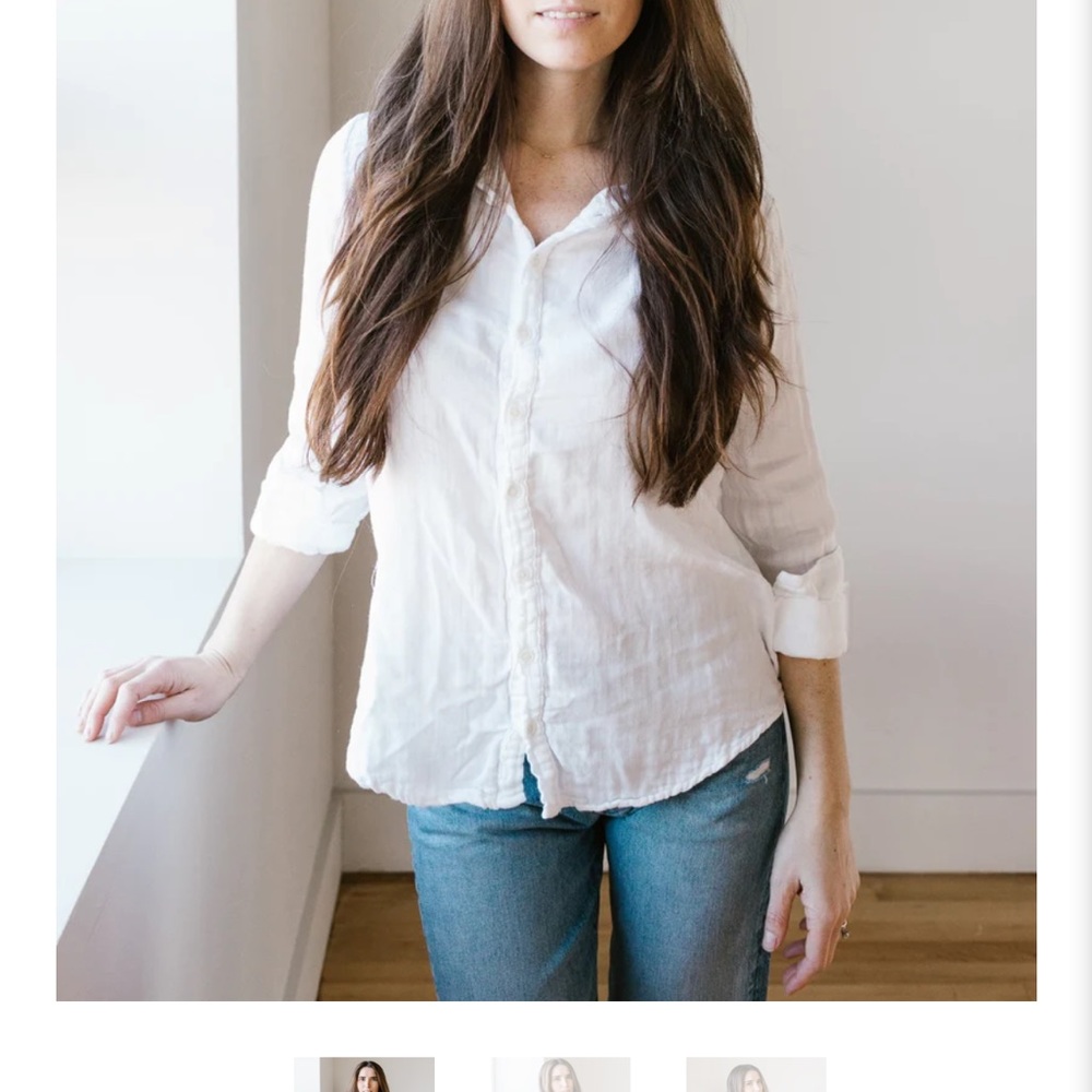 CP Shades Cotton Button Down Shirt Blouse Size Small - Picture 5 of 5